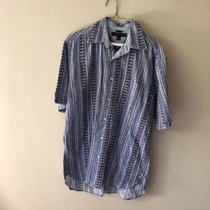 Tommy Hilfiger blue patterned button up